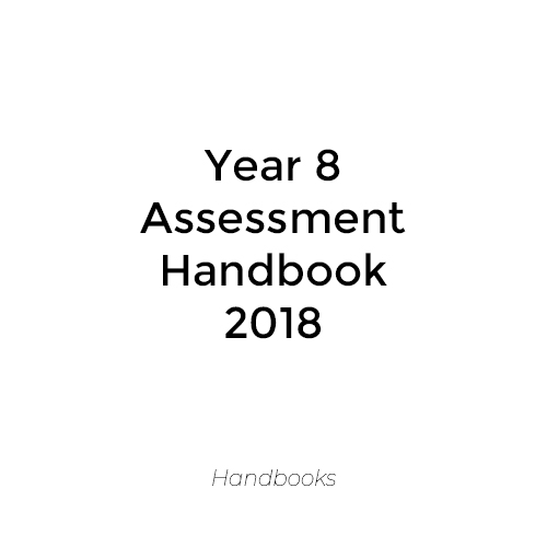 Year 8 Assessment Handbook 2018