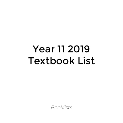 Year 11 2019 Textbook List