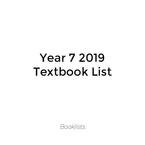 Year 7 2019 Textbook List